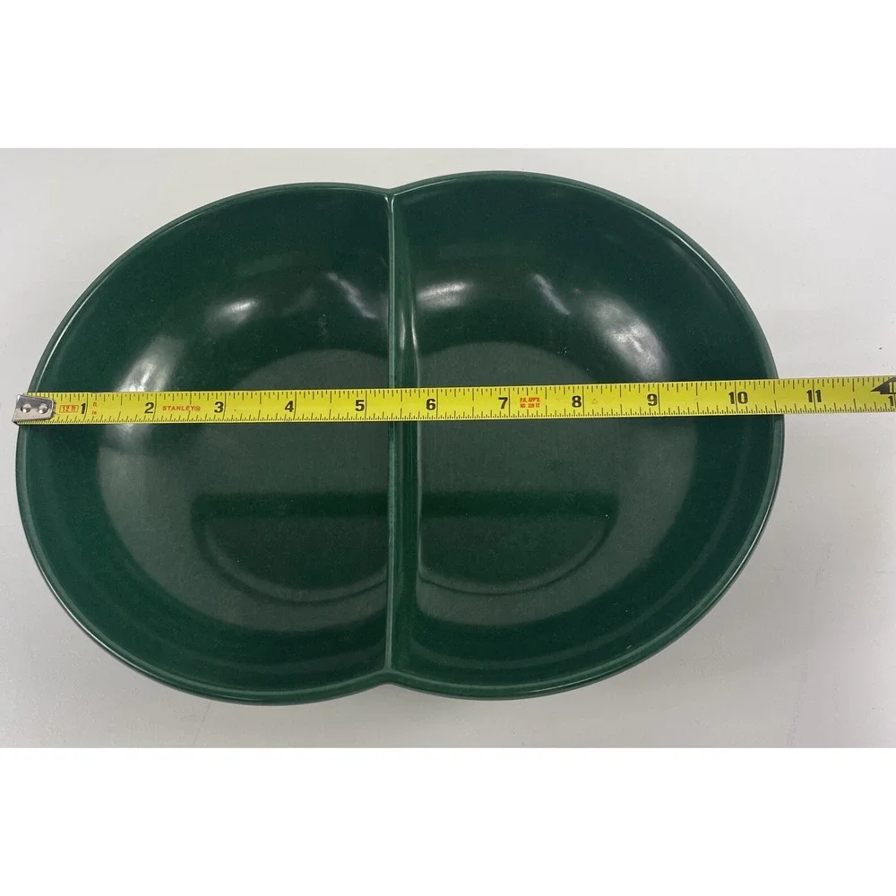 Vintage Green Melmac Color Flyte by Branchell Divided Double Bubble Bowl